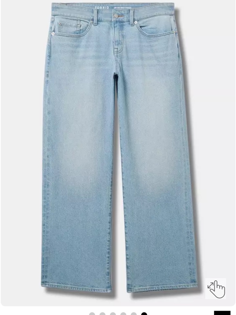 #T944 - Torrid Low-rise Bagging Straight Jeans 14W (short) - Picture 6 of 11